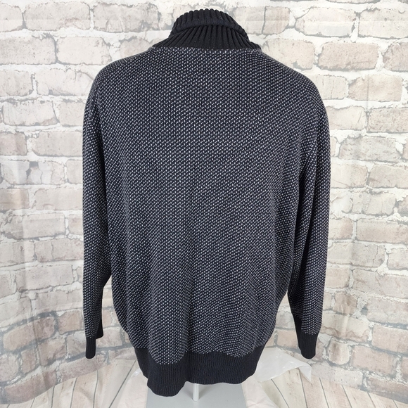 Daniel Hechter Paris Cotton Shawl Collar Grampa Cardigan Navy Size 2X Preppy - Picture 10 of 14